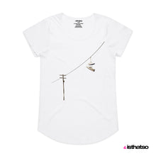 Load image into Gallery viewer, Sneakers Women&#39;s Scoop Neck Fashion T-Shirt - White
