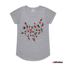 Load image into Gallery viewer, Wild Roses Woman&#39;s Scoop Neck Fashion Tee from IsThatSo
