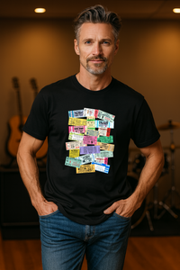 Concert Tickets 2 - Famous Artists - Men's T-Shirt - Black