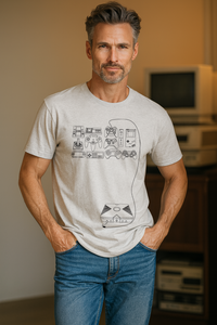 Retro Controllers Men's T-Shirt - White Marle