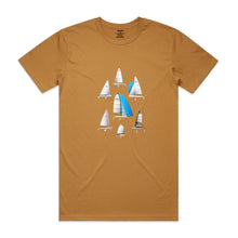Load image into Gallery viewer, Dinghies. Mens T-Shirt - Camel
