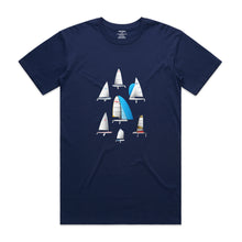 Load image into Gallery viewer, Dinghies. Mens T-Shirt - Dark Blue
