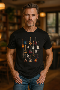 Famous Guitars - Men's T-Shirt - Black