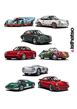 Load image into Gallery viewer, Famous Porsche's Men's T-Shirt - White Marle
