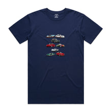 Load image into Gallery viewer, Famous Porsche's. Mens T-Shirt - Dark Blue
