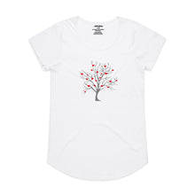 Load image into Gallery viewer, Hearty Tree Women&#39;s Scoop Neck Fashion T-Shirt - White
