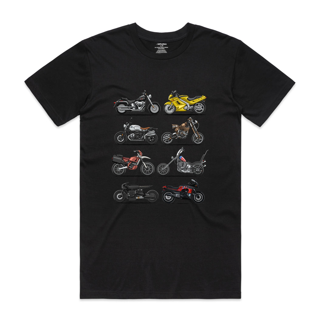 Movie Motorcycles - Men's T-Shirt - Black.