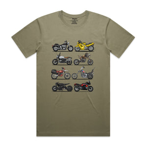 Movie Motorcycles - Men's T-Shirt - Eucalyptus.