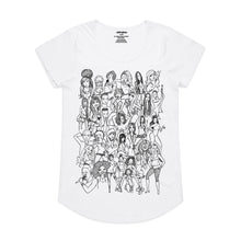 Load image into Gallery viewer, Rock Divas Women&#39;s Scoop Neck Fashion T-Shirt - White
