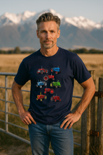 Load image into Gallery viewer, Tractors. Men&#39;s T-Shirt - Dark Blue
