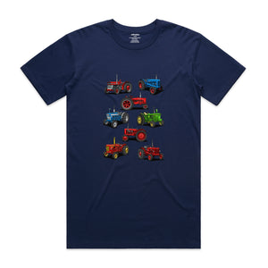 Tractors. Men's T-Shirt - Dark Blue