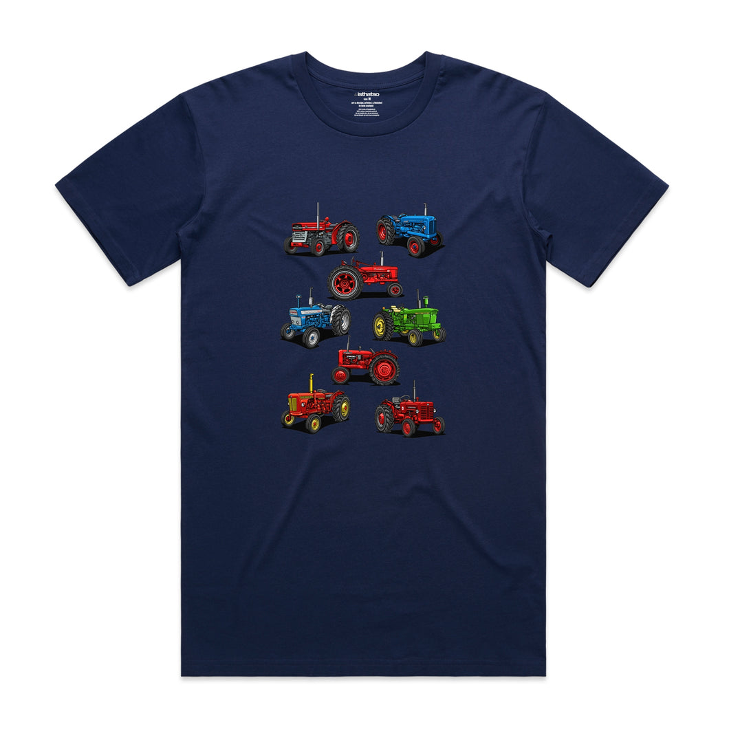 Tractors. Men's T-Shirt - Dark Blue