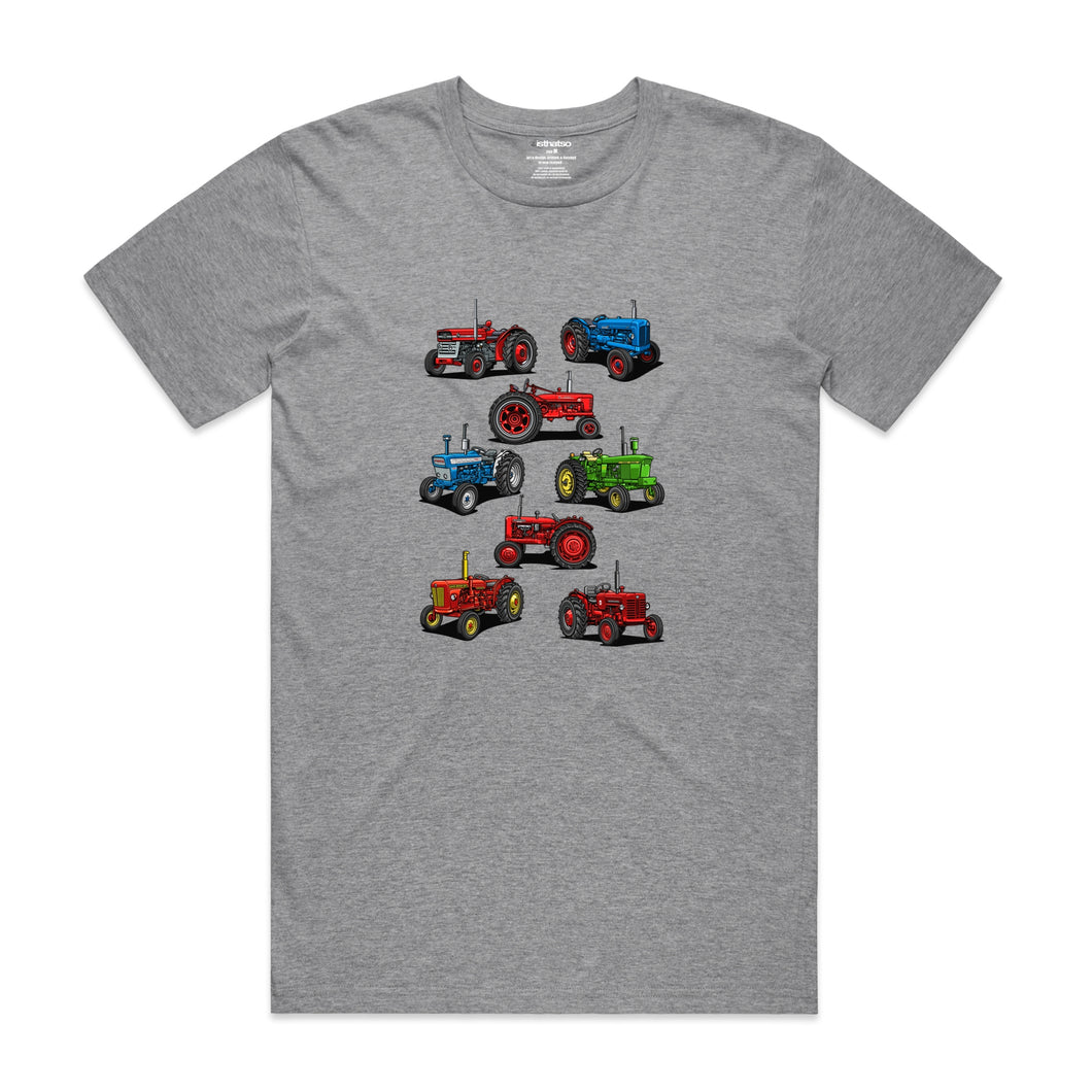 Tractors. Men's T-Shirt - Grey Marle