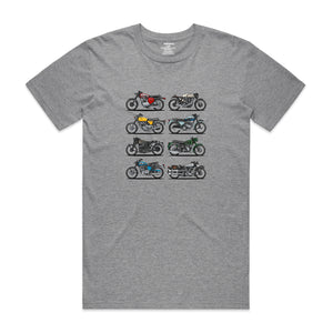 Vintage Motorcycles - Men's T-Shirt - Grey Marle