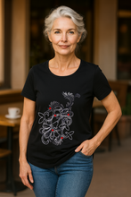 Load image into Gallery viewer, Ladybirds Women&#39;s Scoop Neck Fashion T-Shirt - Black
