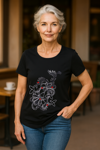 Ladybirds Women's Scoop Neck Fashion T-Shirt - Black
