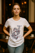 Load image into Gallery viewer, Ladybirds Women&#39;s Scoop Neck Fashion T-Shirt - White
