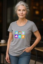 Load image into Gallery viewer, Vespas Women&#39;s Scoop Neck Fashion T-Shirt - Grey Marle
