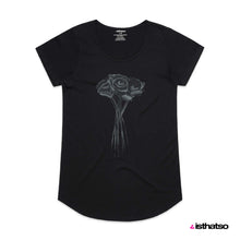 Load image into Gallery viewer, Black Roses Woman&#39;s Scoop Neck Fashion Tee from IsThatSo
