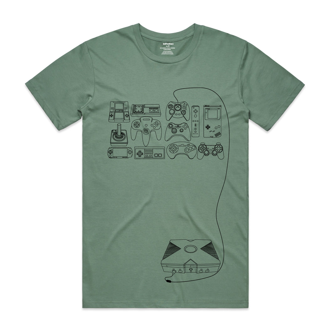 Retro Controllers Men's T-Shirt - Sage