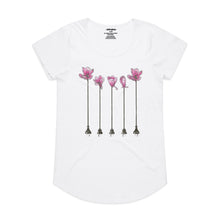 Load image into Gallery viewer, Electric Flowers Women&#39;s Scoop Neck Fashion T-Shirt - White
