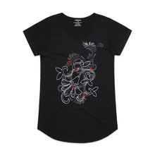 Load image into Gallery viewer, Ladybirds Women&#39;s Scoop Neck Fashion T-Shirt - Black
