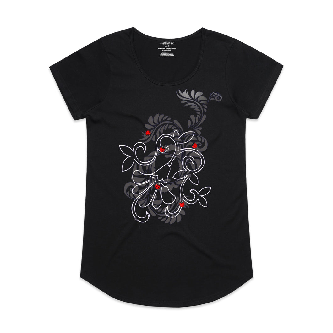 Ladybirds Women's Scoop Neck Fashion T-Shirt - Black