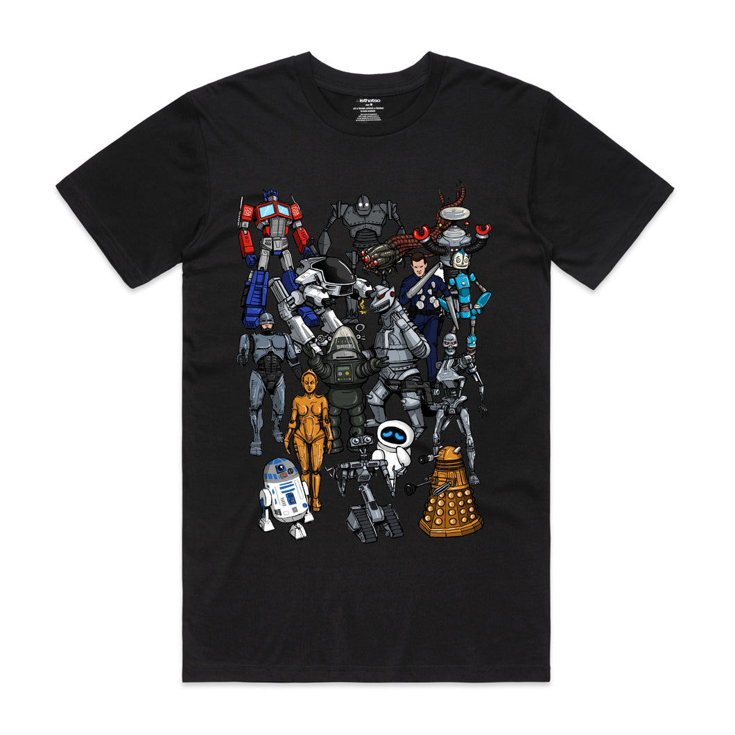 Robots Men's T-Shirt - Black