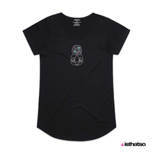 Load image into Gallery viewer, Studded Tiki Woman&#39;s Scoop Neck Fashion Tee from IsThatSo
