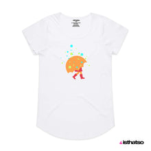 Load image into Gallery viewer, Umbrella Girl Woman&#39;s Scoop Neck Fashion Tee from IsThatSo

