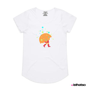 Umbrella Girl Woman's Scoop Neck Fashion Tee from IsThatSo